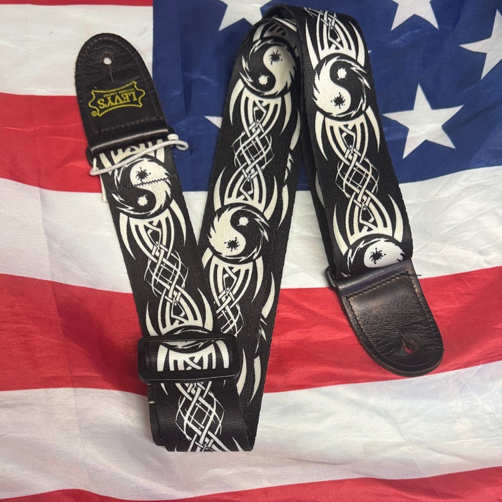 Black and White Guitar Strap